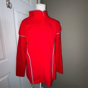 Swingdish Golf Jacket Womens Large Red Full Zip Athletic High Collar Lined